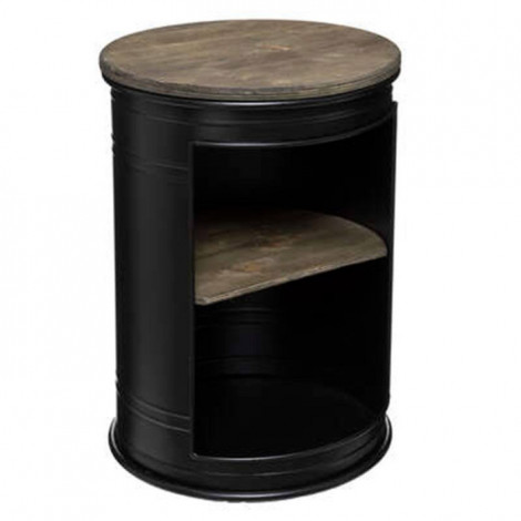 Table à Café Ajourée en Métal "Diego" 47cm Noir|Table Basse|Paris Prix
