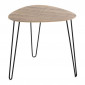 Table d'Appoint Design "Rodry" 43cm Chêne & Noir|Table Basse|Paris Prix