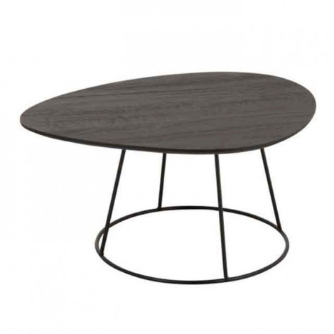 Table d'Appoint Design "Mesla" 60cm Marron Foncé|Table Basse|Paris Prix