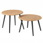 Lot de 2 Tables d'Appoint "Fernando" 68cm Naturel|Table Basse|Paris Prix