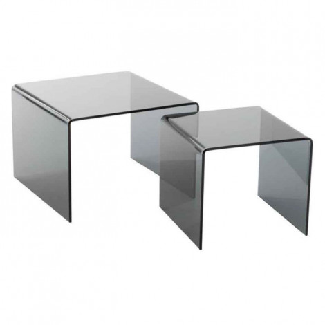 Lot de 2 Tables Gigognes "Magda" 65cm Noir|Table Basse|Paris Prix