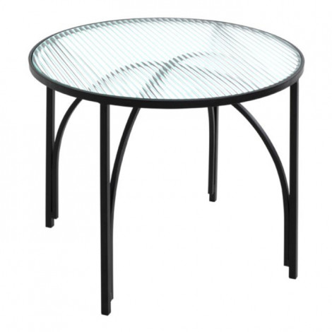 Table d'Appoint Ronde Design "Ondulé" 50cm Noir|Table Basse|Paris Prix