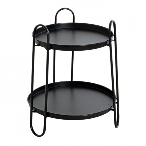 Table d'Appoint Design "Amita" 50cm Noir Laqué|Table Basse|Paris Prix
