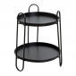 Table d'Appoint Design "Amita" 50cm Noir Laqué|Table Basse|Paris Prix