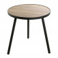 Table d'Appoint Design "Qanaq" 52cm Noir & Chêne|Table Basse|Paris Prix