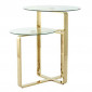 Table d'Appoint 2 Plateaux Design "Katris" 60cm Or|Table Basse|Paris Prix