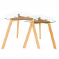 Lot de 2 Tables à Café "Thalie" 50cm Transparent|Table Basse|Paris Prix
