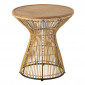 Table d'Appoint Design en Bambou "Rainures" 63cm Naturel|Table Basse|Paris Prix