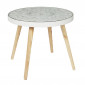 Table d'Appoint Design "Arabesque" 50cm Blanc|Table Basse|Paris Prix