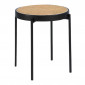 Table d'Appoint en Rotin "Julio" 52cm Noir|Table Basse|Paris Prix