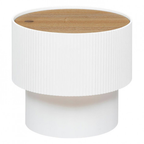 Table d'Appoint Avec Coffre "Enola" 38cm Blanc|Table Basse|Paris Prix