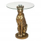 Table d'Appoint Design "Wild Léopard" 52cm Or|Table Basse|Paris Prix