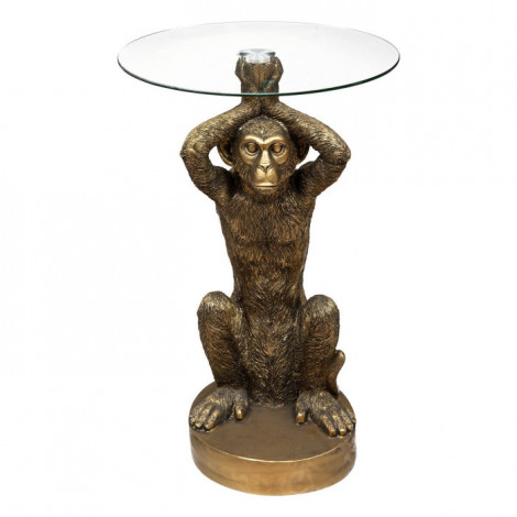 Table d'Appoint Design "Wild Monkey" 52cm Or|Table Basse|Paris Prix