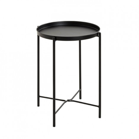 Table d'Appoint Métal "Yann" 50cm Noir|Table Basse|Paris Prix