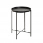Table d'Appoint Métal "Yann" 50cm Noir|Table Basse|Paris Prix