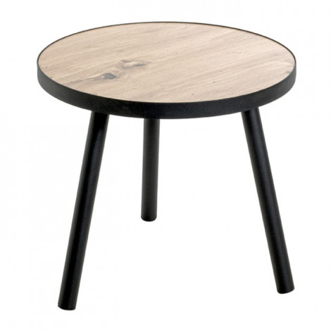 Table d'Appoint "Miranda" 40cm Chêne & Noir|Table Basse|Paris Prix