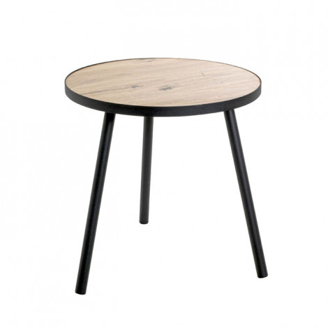 Table d'Appoint "Miranda" 52cm Chêne & Noir|Table Basse|Paris Prix