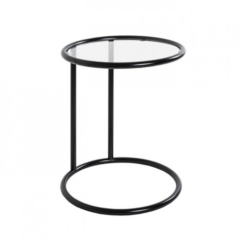 Table d'Appoint Verre "Blaise" 55cm Noir|Table Basse|Paris Prix