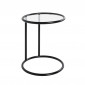 Table d'Appoint Verre "Blaise" 55cm Noir|Table Basse|Paris Prix
