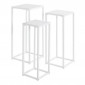 Lot de 3 Sellettes en Métal "Cromano" 71cm Blanc|Table Basse|Paris Prix