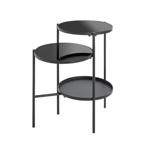 Table d'Appoint Design "Trio" 71cm Noir|Table Basse|Paris Prix