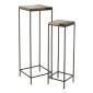 Lot de 2 Sellettes Gigognes "Kinsley" 119cm Bronze & Noir|Table Basse|Paris Prix