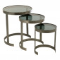 Lot de 3 Tables d'Appoint Gigognes "Soni" 54cm Gris|Table Basse|Paris Prix