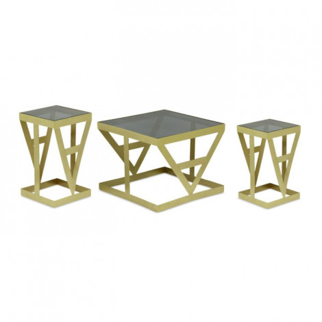 Lot de 3 Tables d'Appoint "Zelys" 63cm Or|Table Basse|Paris Prix