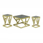 Lot de 3 Tables d'Appoint "Zelys" 63cm Or|Table Basse|Paris Prix