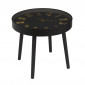 Table d'Apppoint Horloge "Lounge" 50cm Noir|Table Basse|Paris Prix