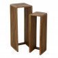 Lot de 2 Tables d'Appoint en Bois "Teck" 88cm Naturel|Table Basse|Paris Prix