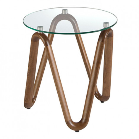 Table d'Appoint en Verre "Guadalupe" 51cm Transparent|Table Basse|Paris Prix