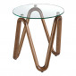 Table d'Appoint en Verre "Guadalupe" 51cm Transparent|Table Basse|Paris Prix