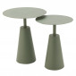 Lot de 2 Tables d'appoint en Métal "Hollie" 56cm Vert|Table Basse|Paris Prix