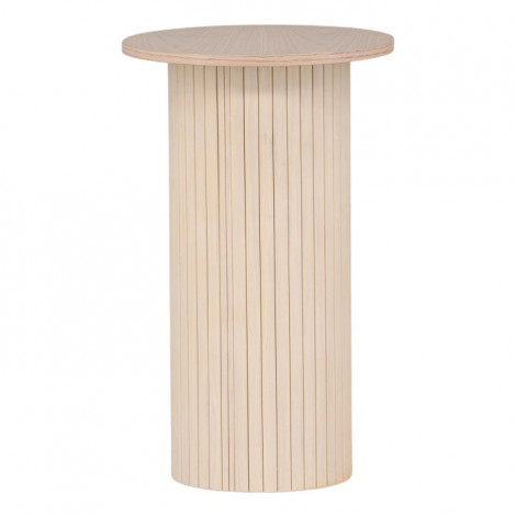 Table d'Appoint Design Nervuré "Bianca" 65cm Naturel|Table Basse|Paris Prix