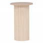 Table d'Appoint Design Nervuré "Bianca" 65cm Naturel|Table Basse|Paris Prix