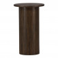 Table d'Appoint Design Nervuré "Bianca" 65cm Marron|Table Basse|Paris Prix