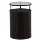 Table d'Appoint en Verre "Bovall" 58cm Noir|Table Basse|Paris Prix