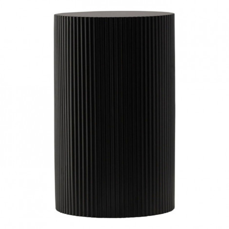 Table d'Appoint Nervurée "Lenox" 50cm Noir|Table Basse|Paris Prix