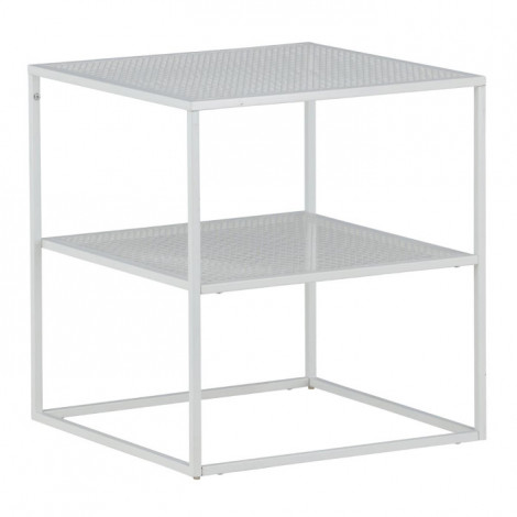 Table d'Appoint Avec Étagère "Netz" 60cm Blanc|Table Basse|Paris Prix