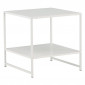 Table d'Appoint Avec Étagère "Staal" 50cm Blanc|Table Basse|Paris Prix