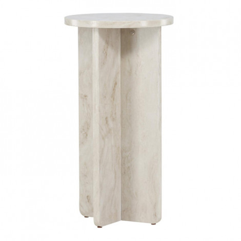 Table d'Appoint Effet Marbre "Alesund" 75cm Beige|Table Basse|Paris Prix