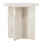 Table d'Appoint Effet Marbre "Alesund" 50cm Beige|Table Basse|Paris Prix