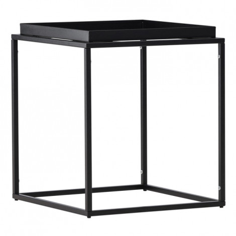 Table d'Appoint en Métal "Porto Alegre" 51cm Noir|Table Basse|Paris Prix