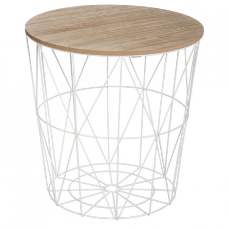 Table d'Appoint Design "Kumi" 41cm Blanc|Table Basse|Paris Prix