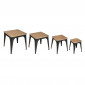 Lot de 4 Tables d'Appoint "Torof" 48cm Noir|Table Basse|Paris Prix