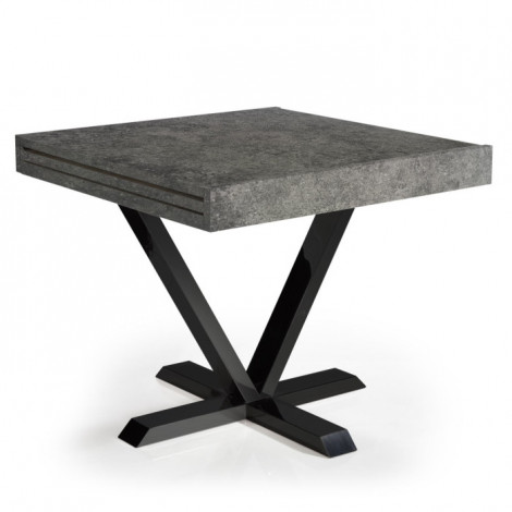 Table d'Appoint Extensible "Shoreditch" 90-180cm Béton|Table Basse|Paris Prix