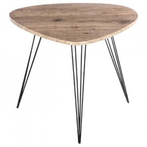 Table d'Appoint Industriel "Neile" 69cm Marron|Table Basse|Paris Prix