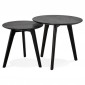 Set de 2 Tables d'Appoint "Rauma" Noir|Table Basse|Paris Prix