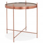 Table d'Appoint Ronde Pliable "Minois" 45cm Cuivre|Table Basse|Paris Prix